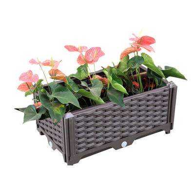 Fabrikantenrotan multifunctionele plastic het planten de tuinbalkon van het doosdak plantaardige het planten doos openlucht gecombineerde flo
