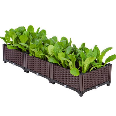 De openluchttuin die Doos Plastic Tuin planten hief Bedhoogte op - kwaliteit Opgeheven Tuinbed
