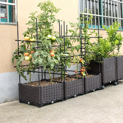 Dubbele Laag 71cm Hoge Plastic Openlucht Plastic de Plantersdozen van Tuindozen