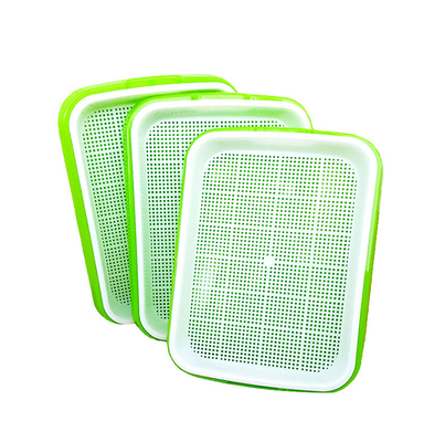 24.5cm Breed Plastic Hydroponic Dienbladenzaad Sprouter Tray With Lid Anti Corrosion