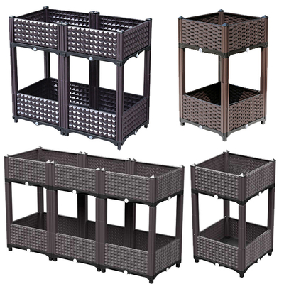 Moderne de Doos Grote Capaciteit 42*42*20cm van de Aarde Vriendschappelijke Opgeheven Plastic Planter