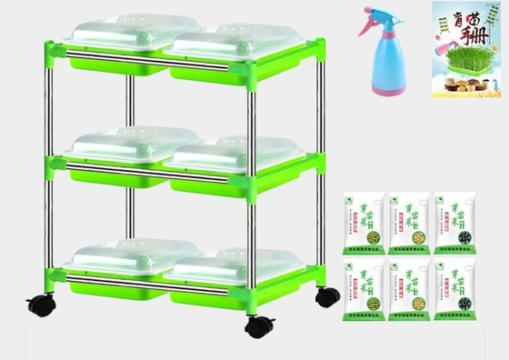 Multilayer Zaailing Biologisch afbreekbaar Tray Stand Microgreen Hydroponic Trays