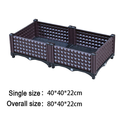 Moderne Dik gemaakte Herb Plastic Planter On Wheels-Corrosieweerstand