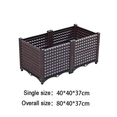 Antirust Grote Rechthoekige Plastic Dozen van de Tuinplanter Storable voor Bomen het Planten