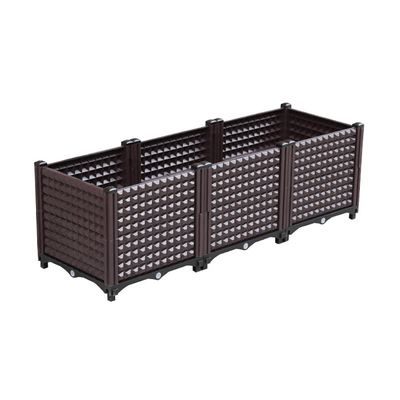 Logo Customized Big Black Plastic-Planter op Wielen 120cm Lengte