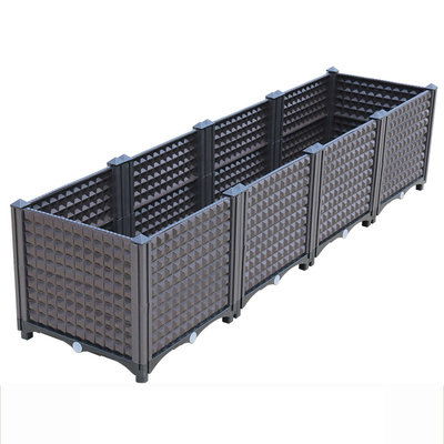 Logo Customized Big Black Plastic-Planter op Wielen 120cm Lengte