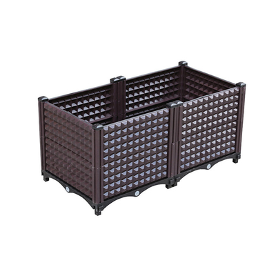 Logo Customized Big Black Plastic-Planter op Wielen 120cm Lengte