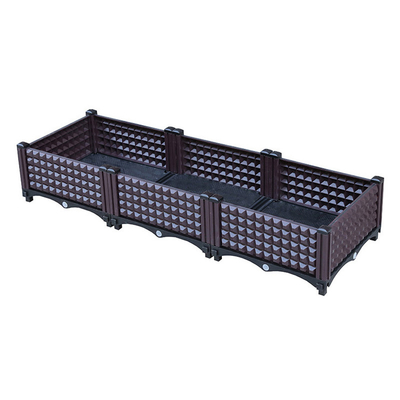 Opgeheven de Plantersdozen Decoratieve Openlucht 40*40*26CM van het rotanontwerp Plastiek