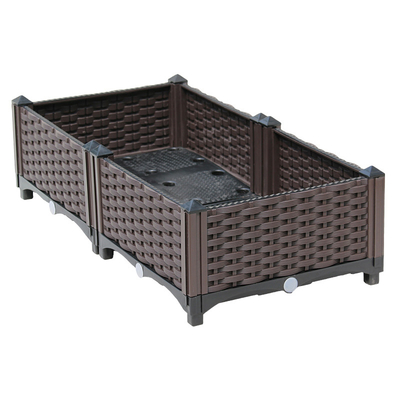 ISO9001 de rechthoekige Plastic Planter van Rasied op Wielen Minimalistisch Ontwerp