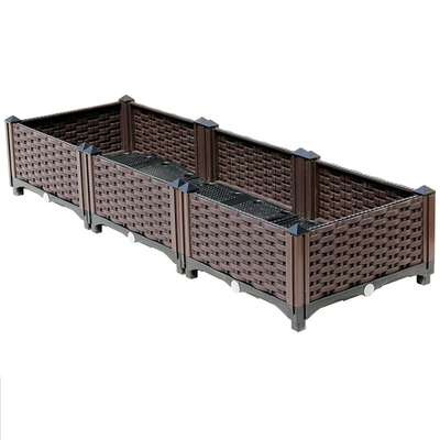 ISO9001 de rechthoekige Plastic Planter van Rasied op Wielen Minimalistisch Ontwerp