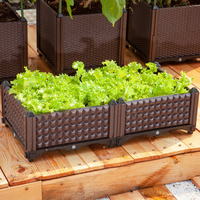 De in te ademen Dozen van de Aarde Vriendschappelijke Plastiek Opgeheven Planter voor het Planten van Zaailing