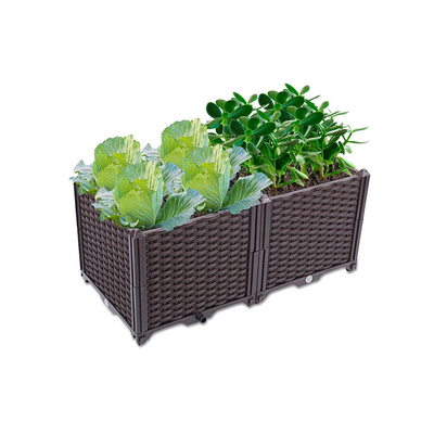 Logo Customized Plastic Flower Bed-Hoge Planters 37cm van Doos Grote Plastic Veg