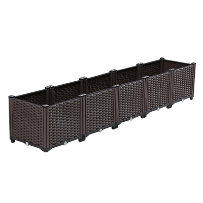 Binnendiepte 15cm Plastiek Opgeheven Plantersdozen