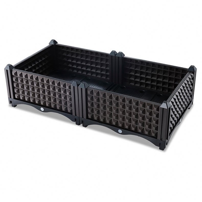 Het plantaardige Groeien Openluchtplastiek Opgeheven Plantersdozen Stapelbare 45*75*90cm