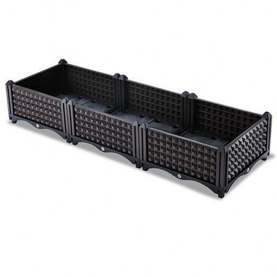 Het plantaardige Groeien Openluchtplastiek Opgeheven Plantersdozen Stapelbare 45*75*90cm