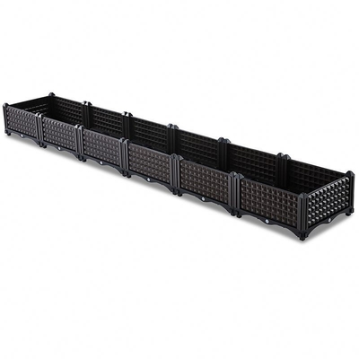 Geweven Verbindend de Plastiek Opgeheven Eenvoudige Retro Plastic Plantaardige Troggen van Plantersdozen
