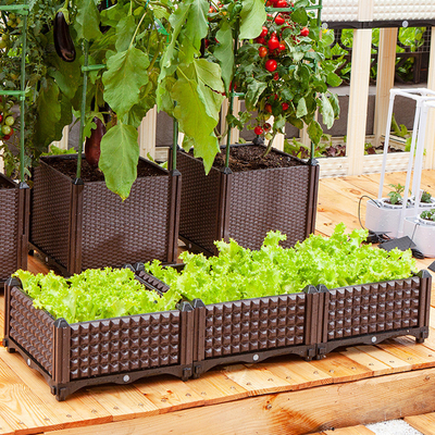 Automatische het Water geven Plastic Veggie Plantersdozen Doos van de 48 Duim de Plastic Planter