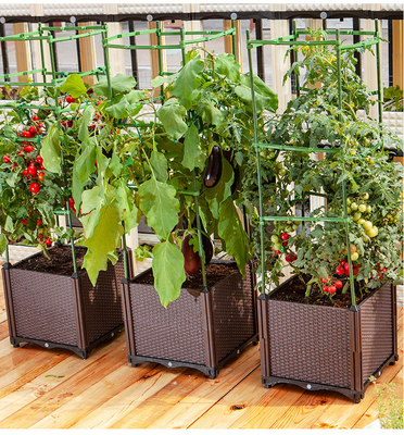 De openluchttuin die Doos Plastic Tuin planten hief Bedhoogte op - kwaliteit Opgeheven Tuinbed