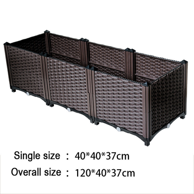 Openlucht Plantaardige Plastic Doos 37cm van de Tuinplanter Hoog Brandbewijs