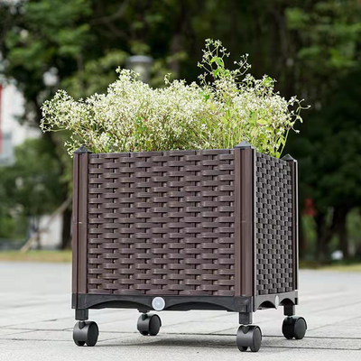 De zelf Water gevende Rechthoekige Opgeheven Planter van de de Bloemdoos van de Plantersdoos Storable Plastic