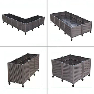 Het draineerbare Terras Gereden van de de Rechthoekplanter van de Plantersdoos Plastic Bewijs van het de Doosinsect
