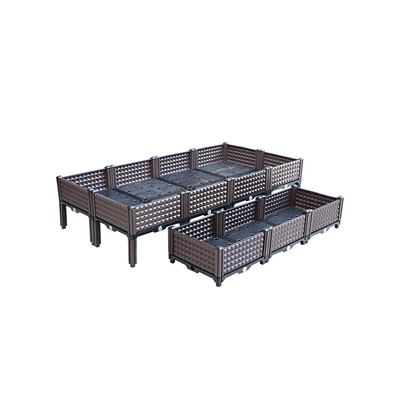 Het klantgerichte Plastiek hief Tuinbedden op Benen/Plastic Plantersdozen met Benen op