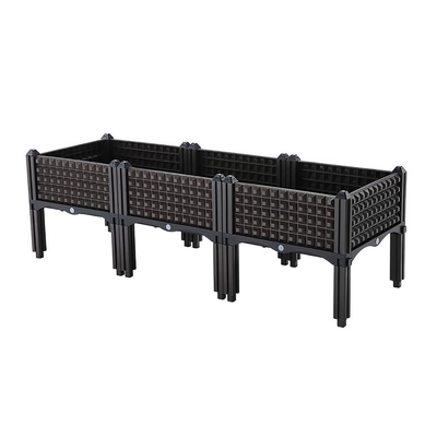 Mobiele Plastiek Opgeheven Planters op Benen 50*50*27CM voor het Plantaardige Planten