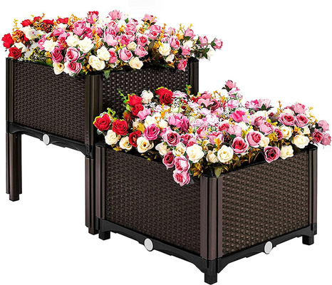 Multifunctionele opgeheven Plastiek Opgeheven Planters op Benen voor Openluchtbinnenplaats