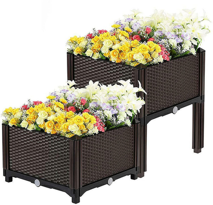 Multifunctionele opgeheven Plastiek Opgeheven Planters op Benen voor Openluchtbinnenplaats