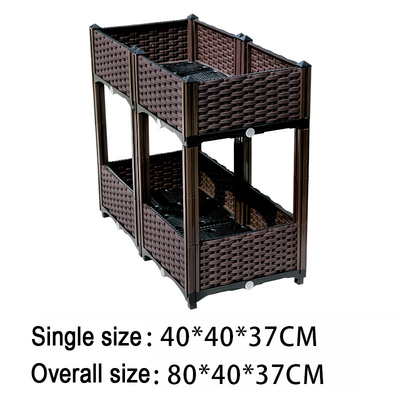 Multilayer Plastic Bevindende Plantersdoos 120*40*67cm voor Balkon