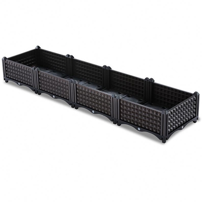 22cm de Hoge Plastiek Opgeheven Draineerbare Plastiek Opgeheven Bedden van de Tuinplanter voor Groenten