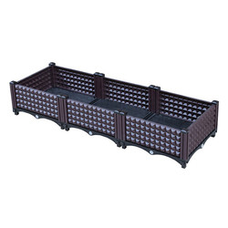 22cm de Hoge Plastiek Opgeheven Draineerbare Plastiek Opgeheven Bedden van de Tuinplanter voor Groenten