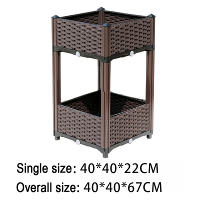 Rotanontwerp 120cm Bedden van de de Planters Plastic Moestuin van Lengte de Grote Plastic Veg