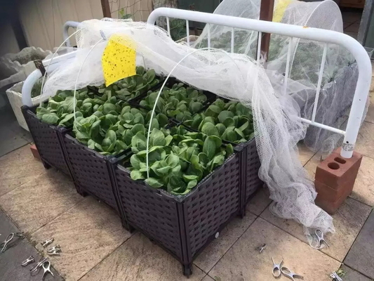 Tuinbed Tuin Kunststof Verhoogde Plantenbakken Retro Rechthoekig