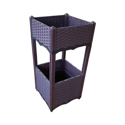 Grote Vierkante Plastic de Plantersdozen van BSCI 2 Lagen Minimalistisch Ontwerp