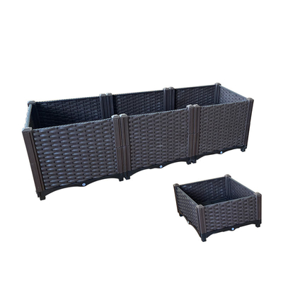 De hoge Dozen van de Duurzaamheids Grote Rechthoekige Plastic Planter voor Terras Alle Seizoenen