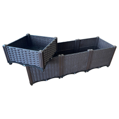 Antiwear Decoratieve Rechthoekige Plastic Preventie van de de Planters Openluchtmot van de Bloemdoos