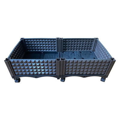De Plastic Planter die van het corrosiebewijs op Wielentuin Dozenflexibiliteit planten