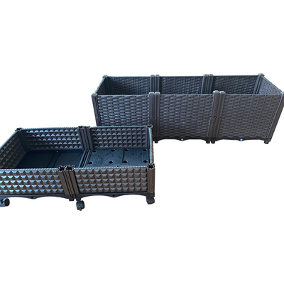 De Plastic Planter die van het corrosiebewijs op Wielentuin Dozenflexibiliteit planten